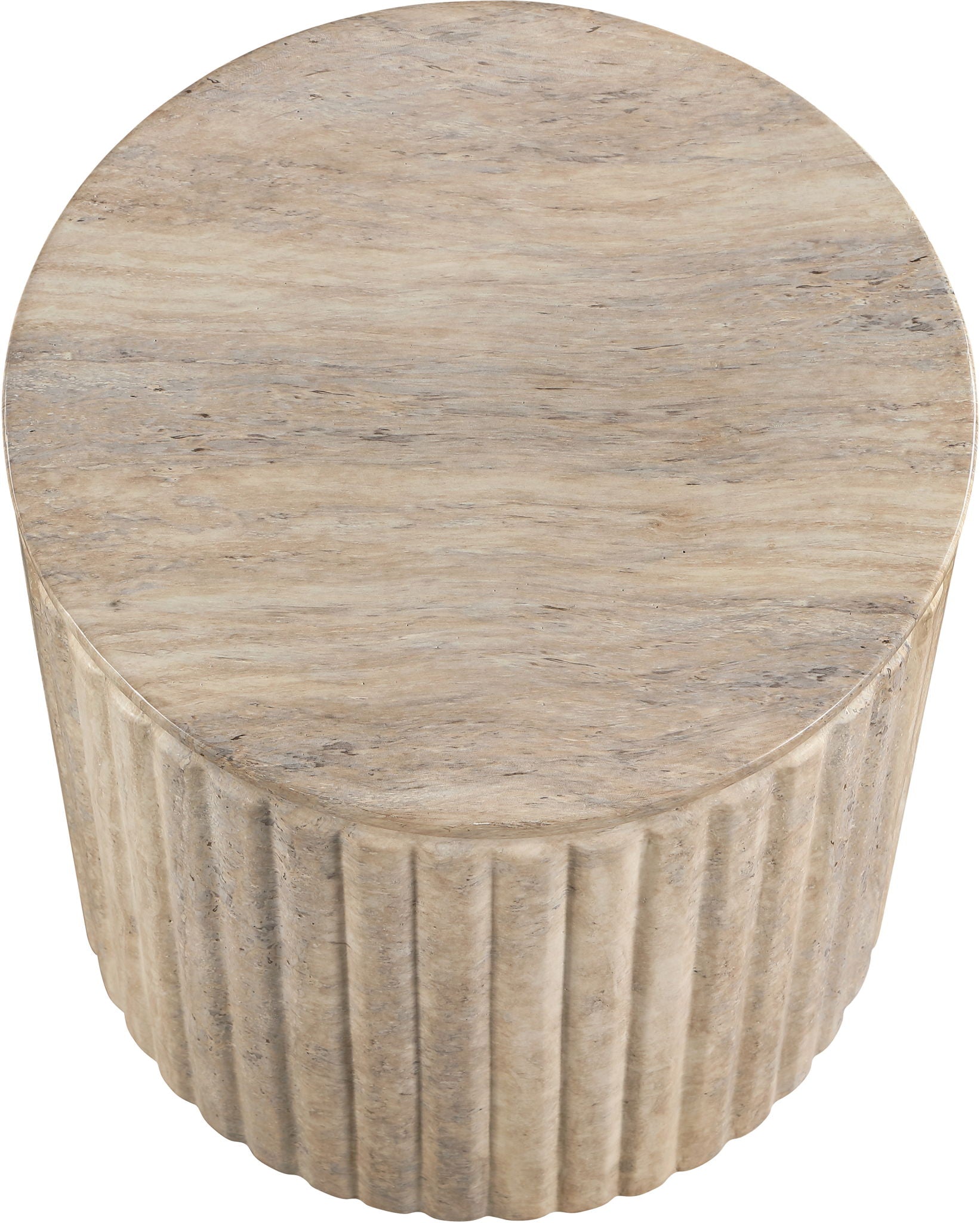 Catania - Concrete Indoor/Outdoor End Table - Travertine - Urban Living Furniture (Los Angeles, CA)