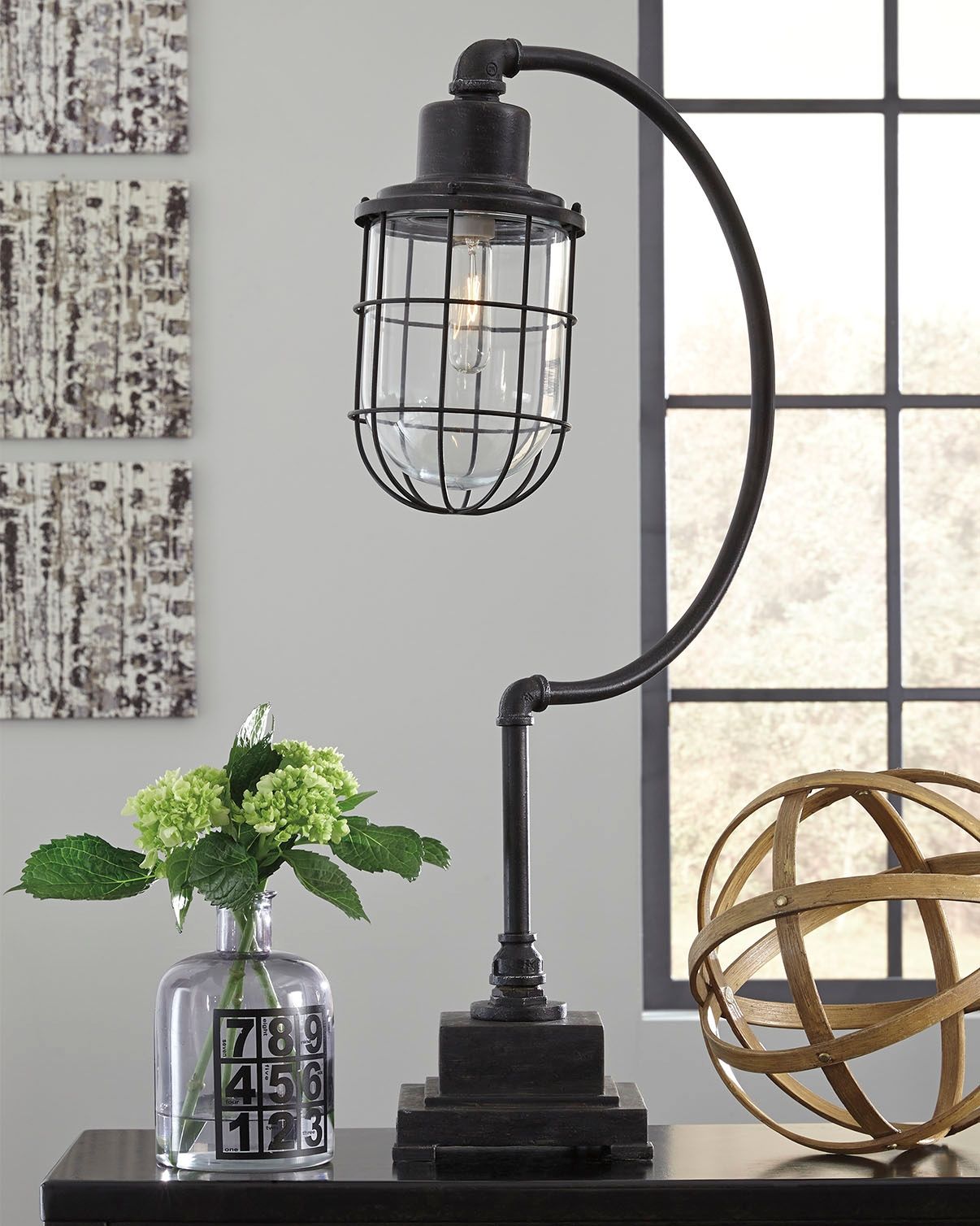 Jae - Antique Black - Metal Desk Lamp - Urban Living Furniture (Los Angeles, CA)