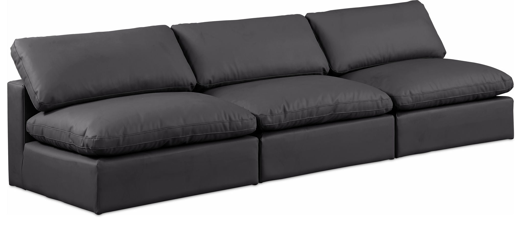 Comfy - Faux Leather Modular Armless Sofa 3 Seats - Urban Living Furniture (Los Angeles, CA)