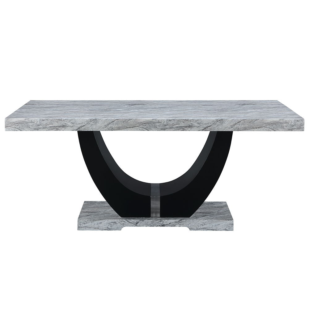 Caralin - Dining Table - Engineered Stone & Black Finish - Urban Living Furniture (Los Angeles, CA)