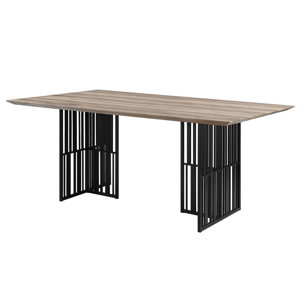 Zudora - Dining Table - Antique Oak & Black - Urban Living Furniture (Los Angeles, CA)