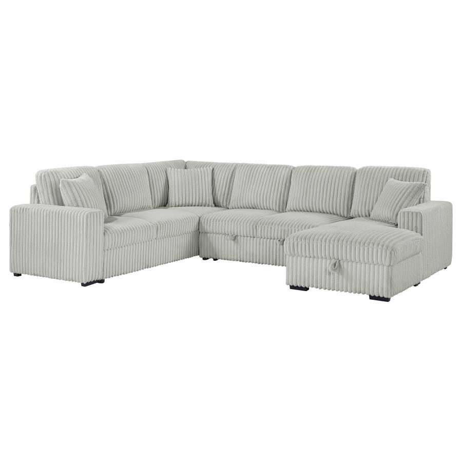 Devonshire - Right Chaise With Storage & 1 Piece Pillow, Box 3 of 3 - Gray - Urban Living Furniture (Los Angeles, CA)