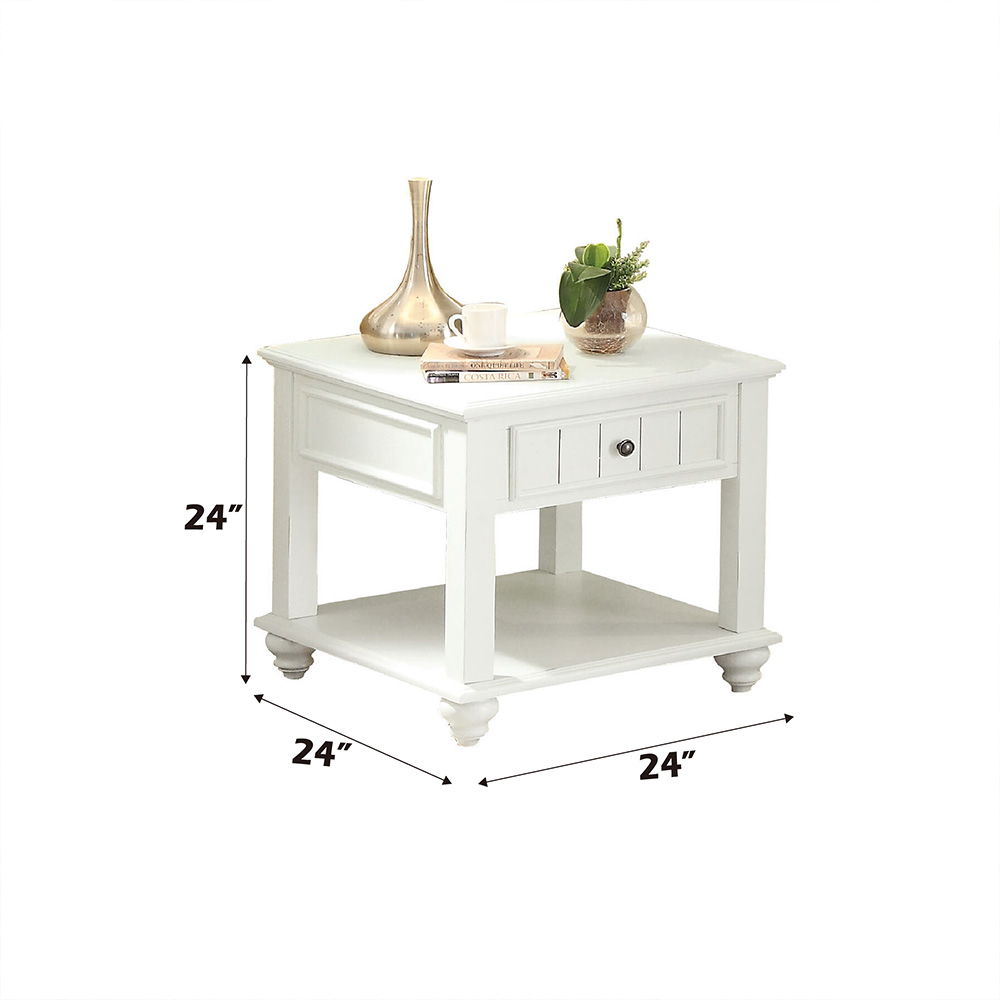Natesa - End Table - White Washed - Urban Living Furniture (Los Angeles, CA)