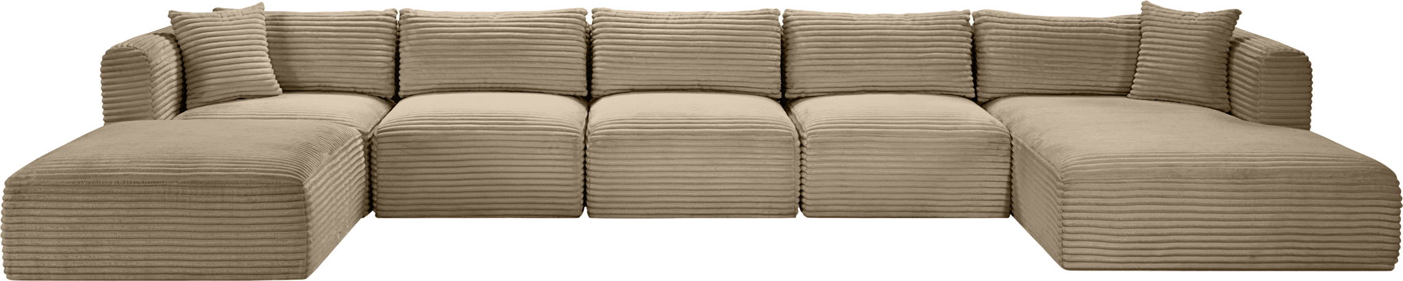 Shaggy - Fabric 6 Piece Modular Sectional With Chaise And Ottoman - Urban Living Furniture (Los Angeles, CA)