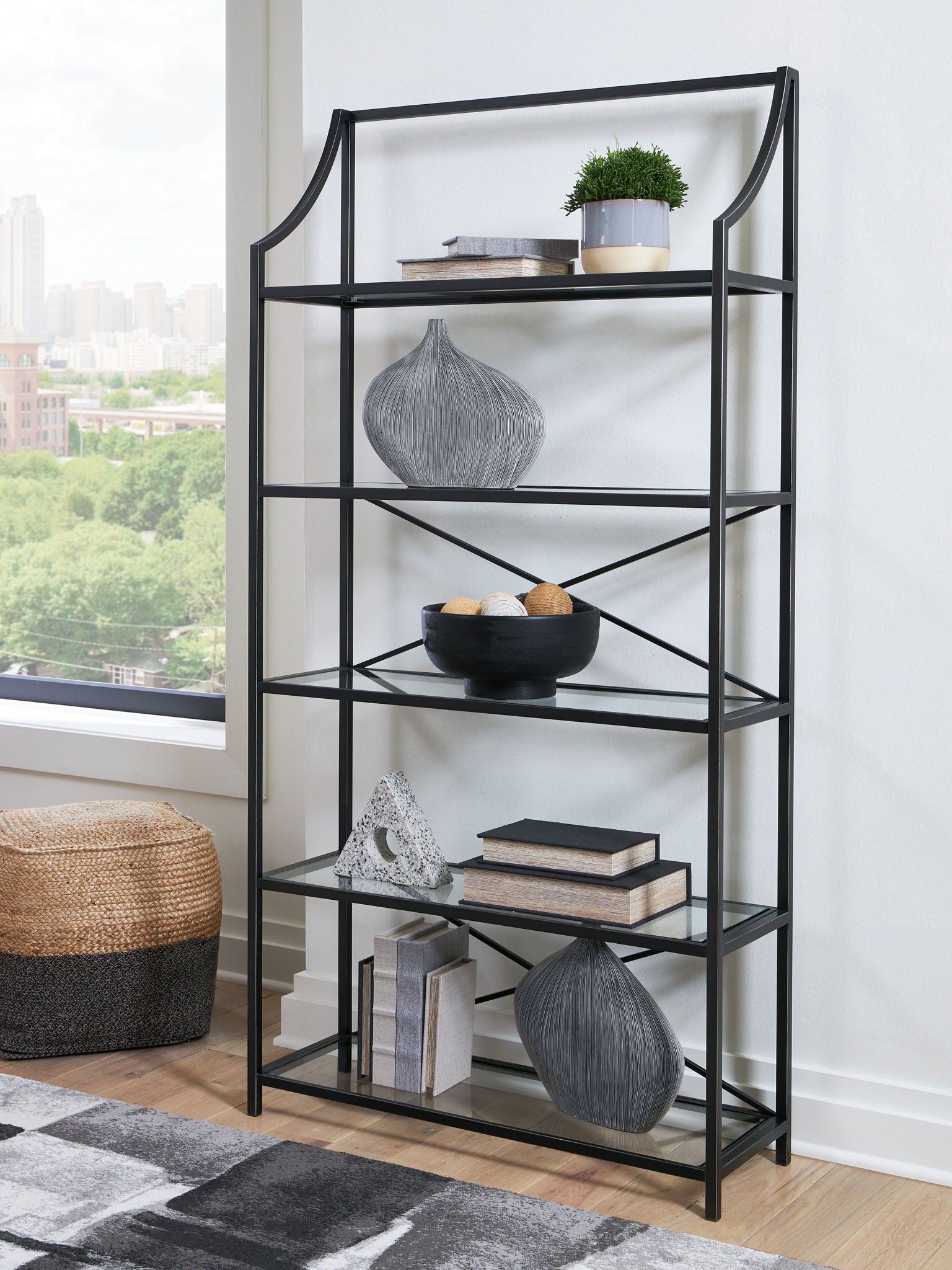 Dakerwell - Antique Black - Bookcase - Urban Living Furniture (Los Angeles, CA)