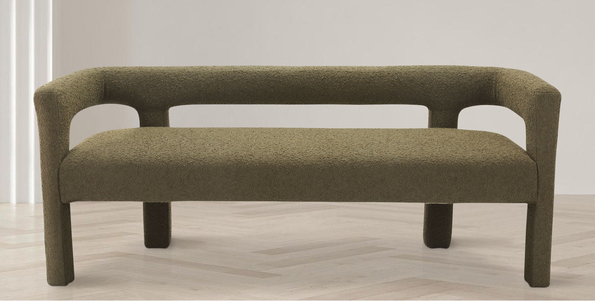 Athena - Boucle Fabric Bench - Urban Living Furniture (Los Angeles, CA)