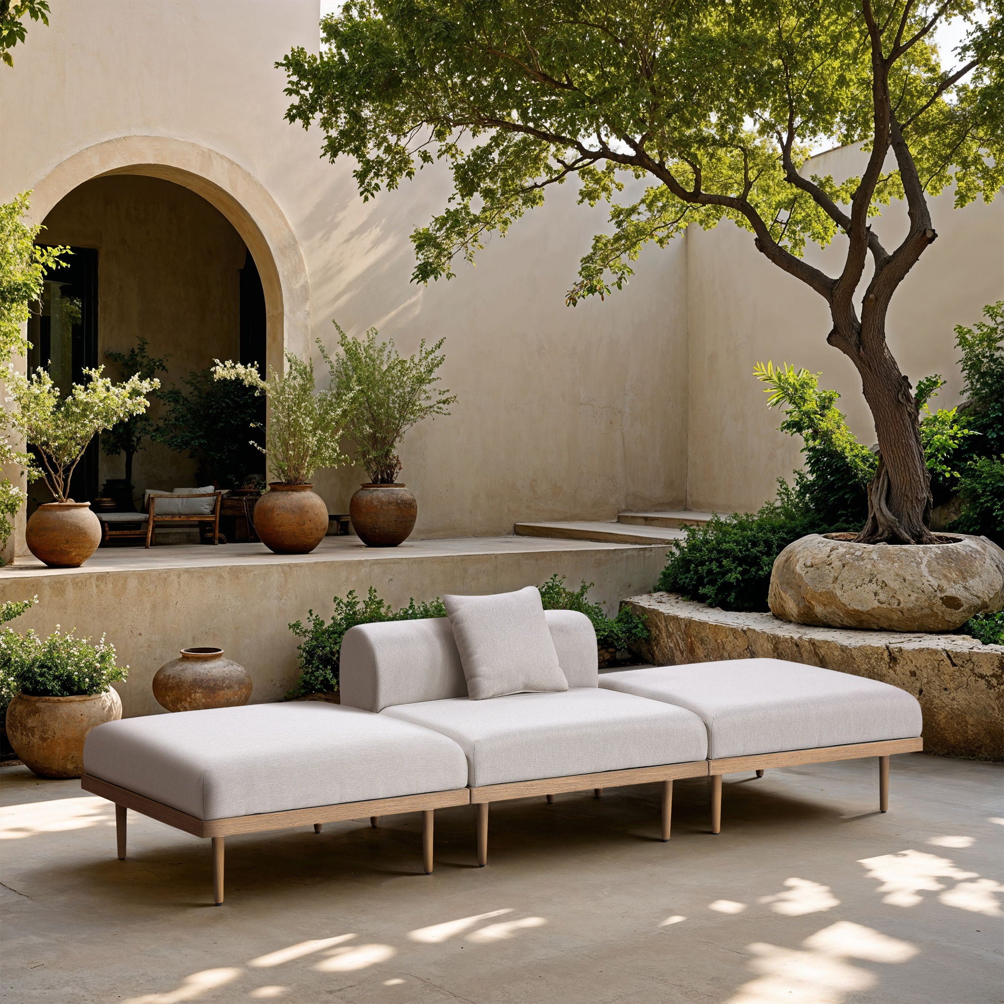 Laguna - 3 Piece Resilient Water Resistant Fabric Outdoor Patio Armless Modular Sofa - Urban Living Furniture (Los Angeles, CA)