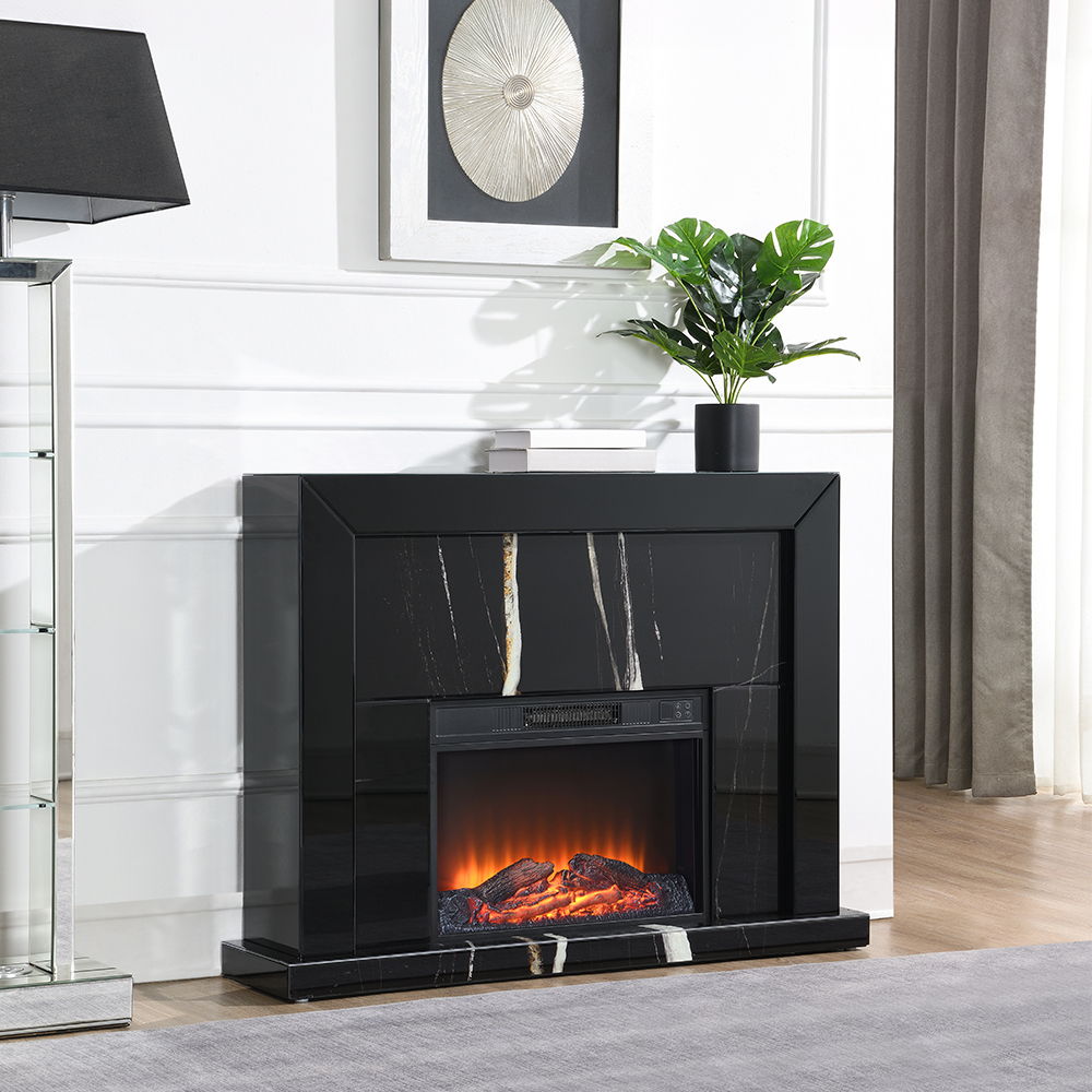 Drisana - Fireplace - Black Mirrored - Urban Living Furniture (Los Angeles, CA)