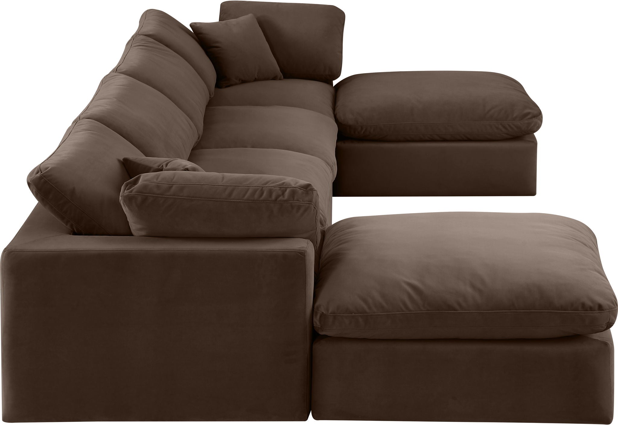Comfy - 6 Piece Velvet Modular Double Chaise Sectional - Urban Living Furniture (Los Angeles, CA)