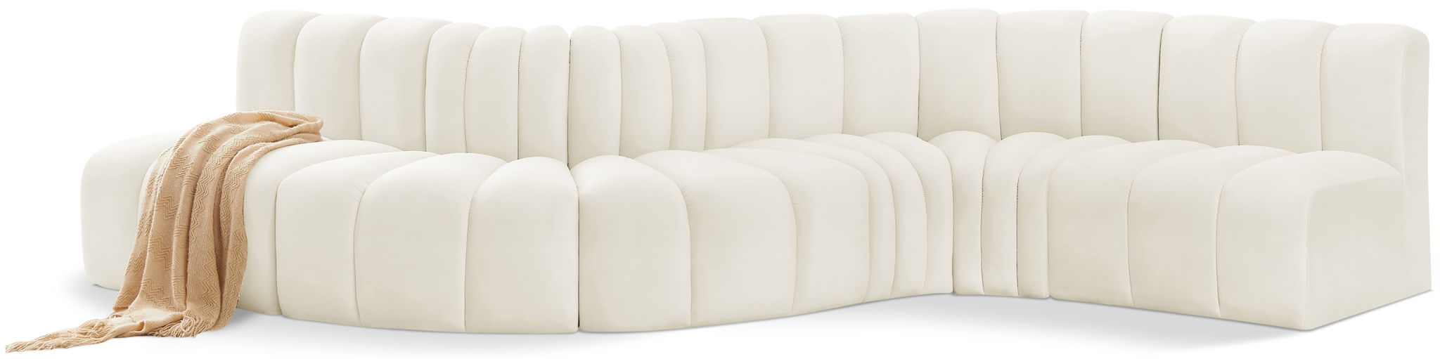 Arc - Velvet 6 Piece Curved Modular Sofa - Urban Living Furniture (Los Angeles, CA)
