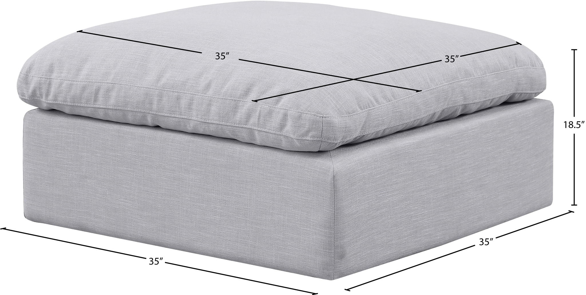 Indulge - Linen Ottoman - Urban Living Furniture (Los Angeles, CA)