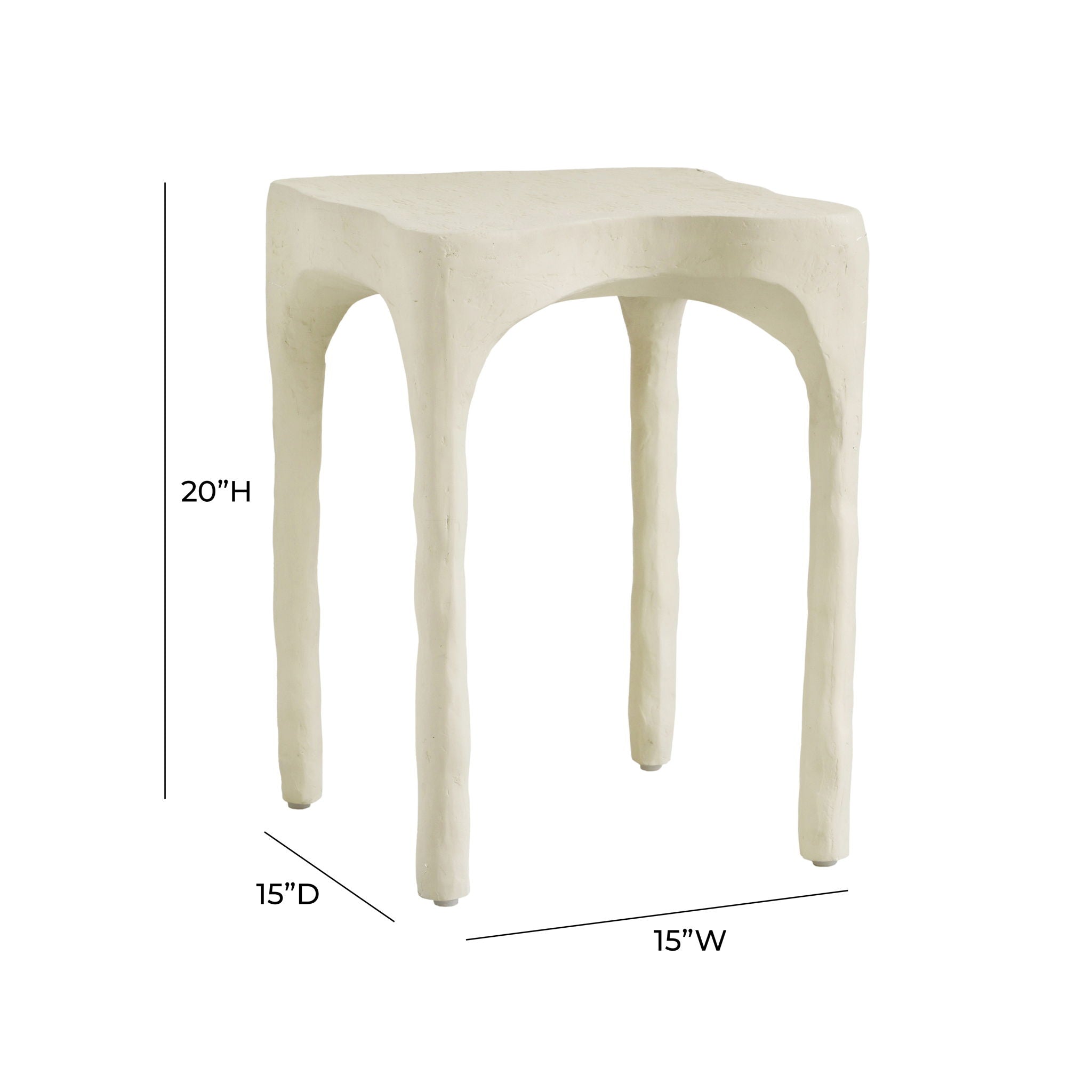Skully - Textured Side Table - Cream