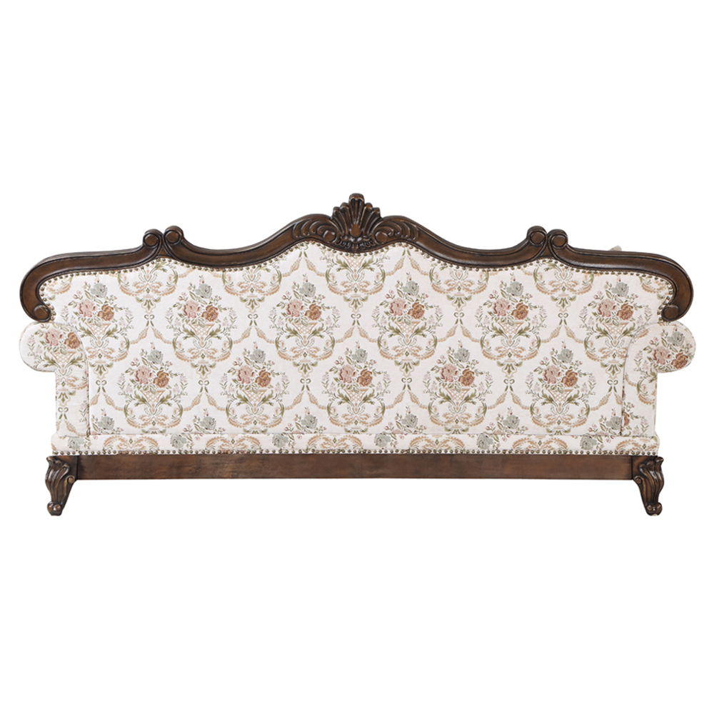 Nayla - Sofa With 4 Pillows - Pattern Fabric & Cherry - Urban Living Furniture (Los Angeles, CA)