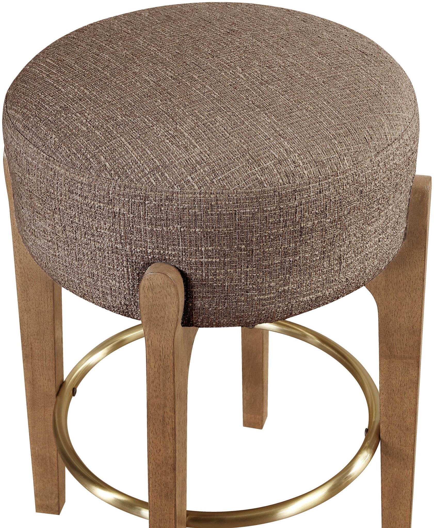 Torino - Backless Counter Stool With Brushed Brown Base (Set of 2)