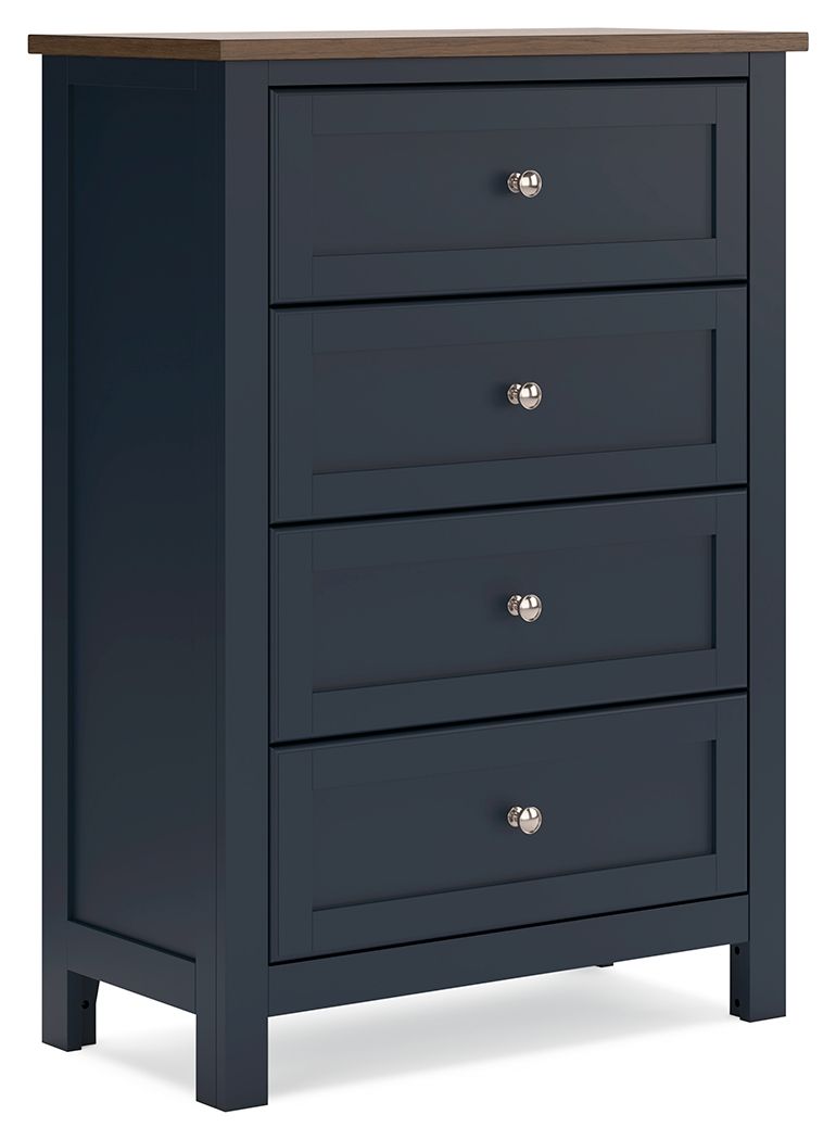Landocken - Brown / Blue - Four Drawer Chest - Urban Living Furniture (Los Angeles, CA)