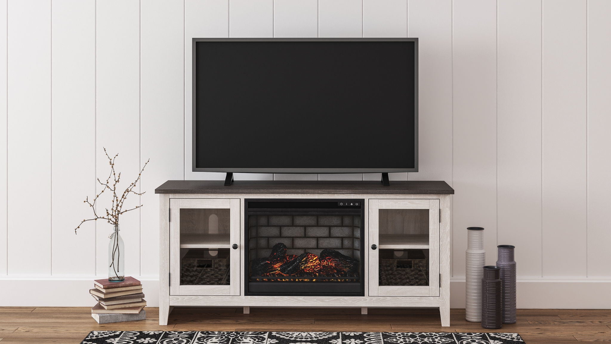 Dorrinson - TV Stand With Fireplace Insert - Urban Living Furniture (Los Angeles, CA)