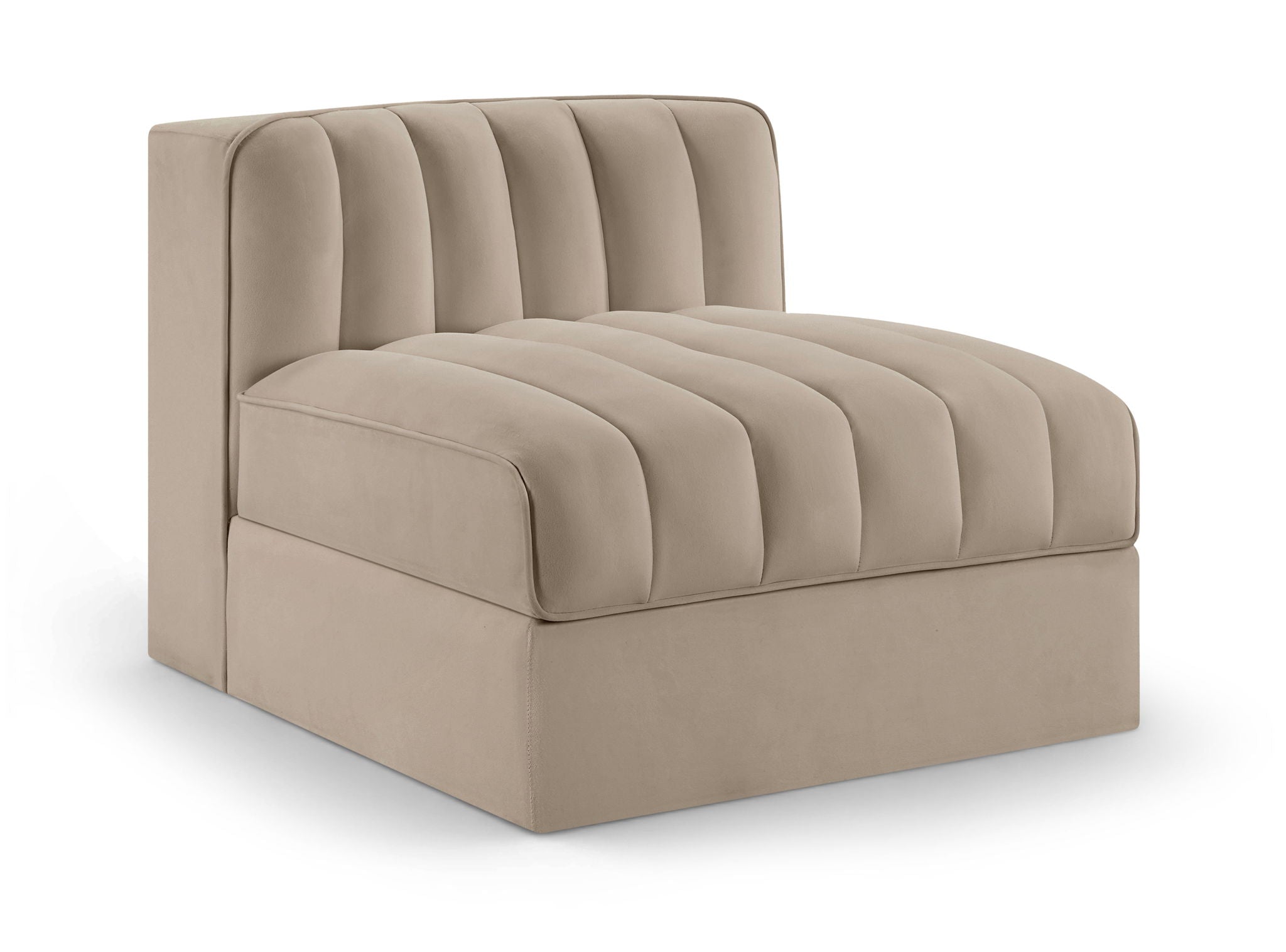 Rummi - Velvet Performance Fabric Upholstered Modular Armless Chair - Urban Living Furniture (Los Angeles, CA)