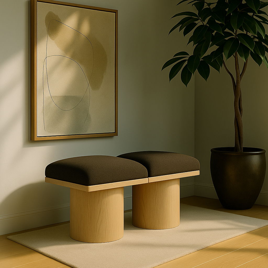 Pavilion - 2 Piece Modular Bench With Natural Base