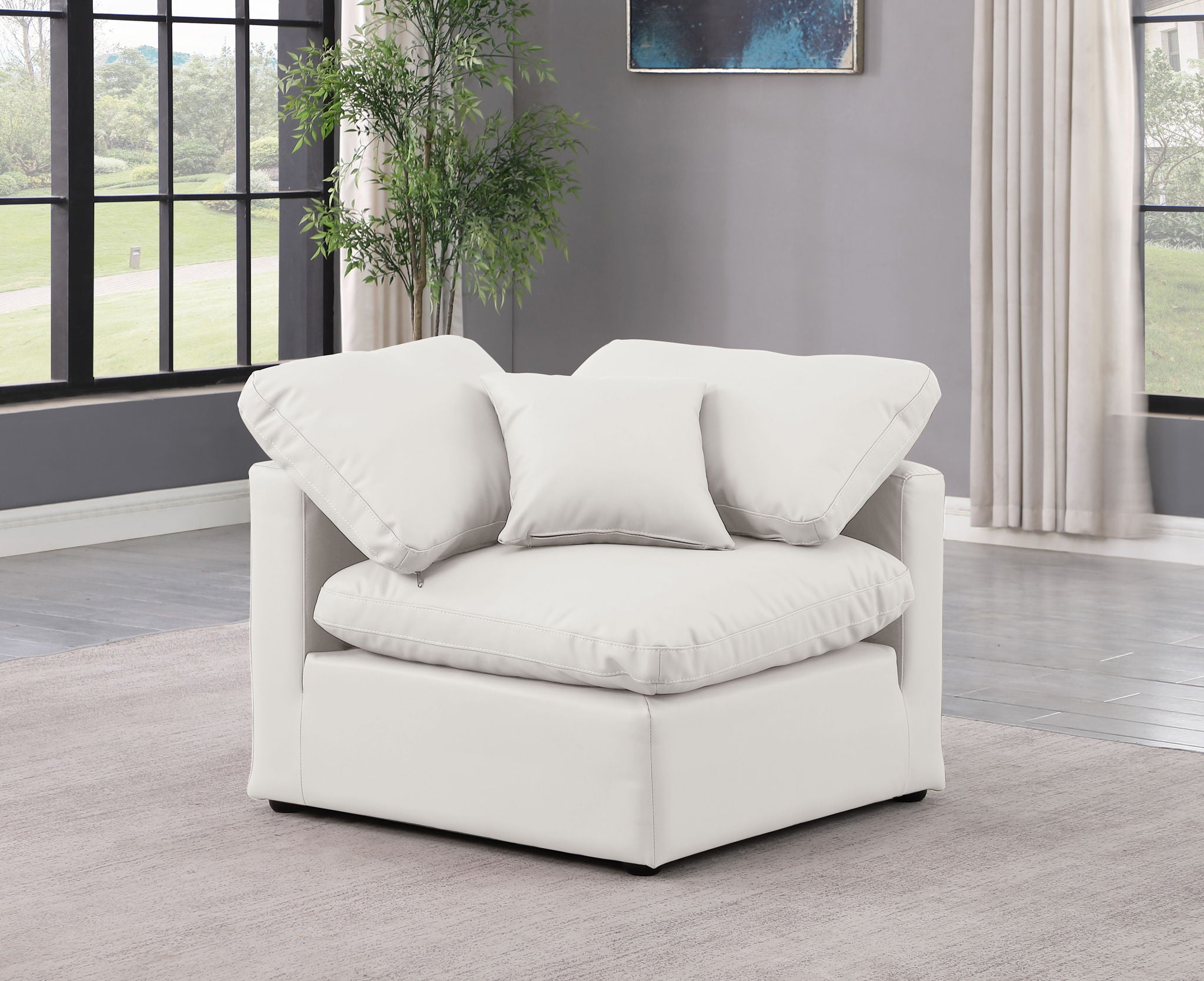 Indulge - Faux Leather Corner Chair - Urban Living Furniture (Los Angeles, CA)