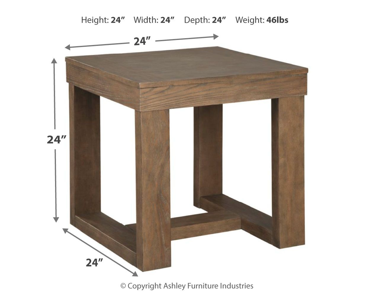 Cariton - Gray - Square End Table - Urban Living Furniture (Los Angeles, CA)