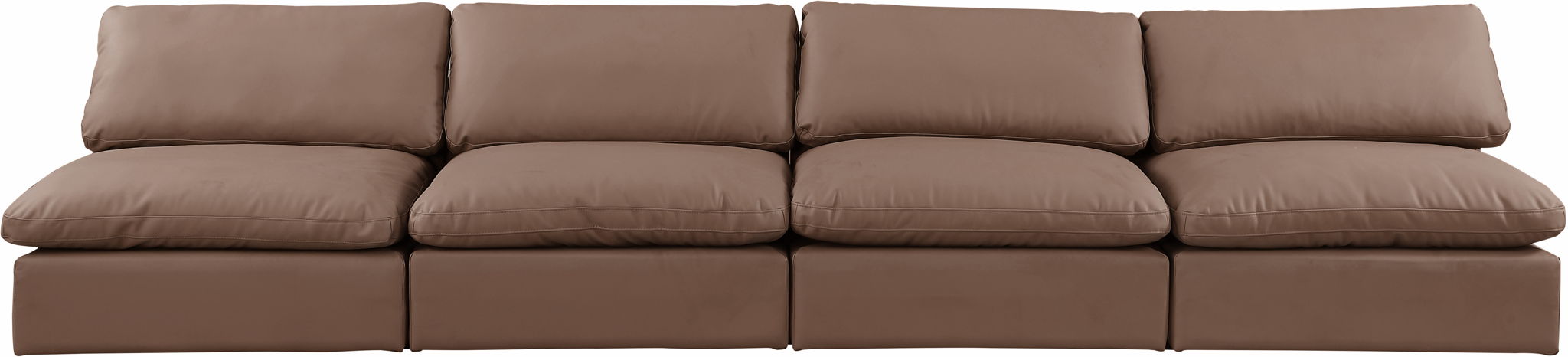 Comfy - Faux Leather Modular Armless Sofa 4 Seats - Urban Living Furniture (Los Angeles, CA)