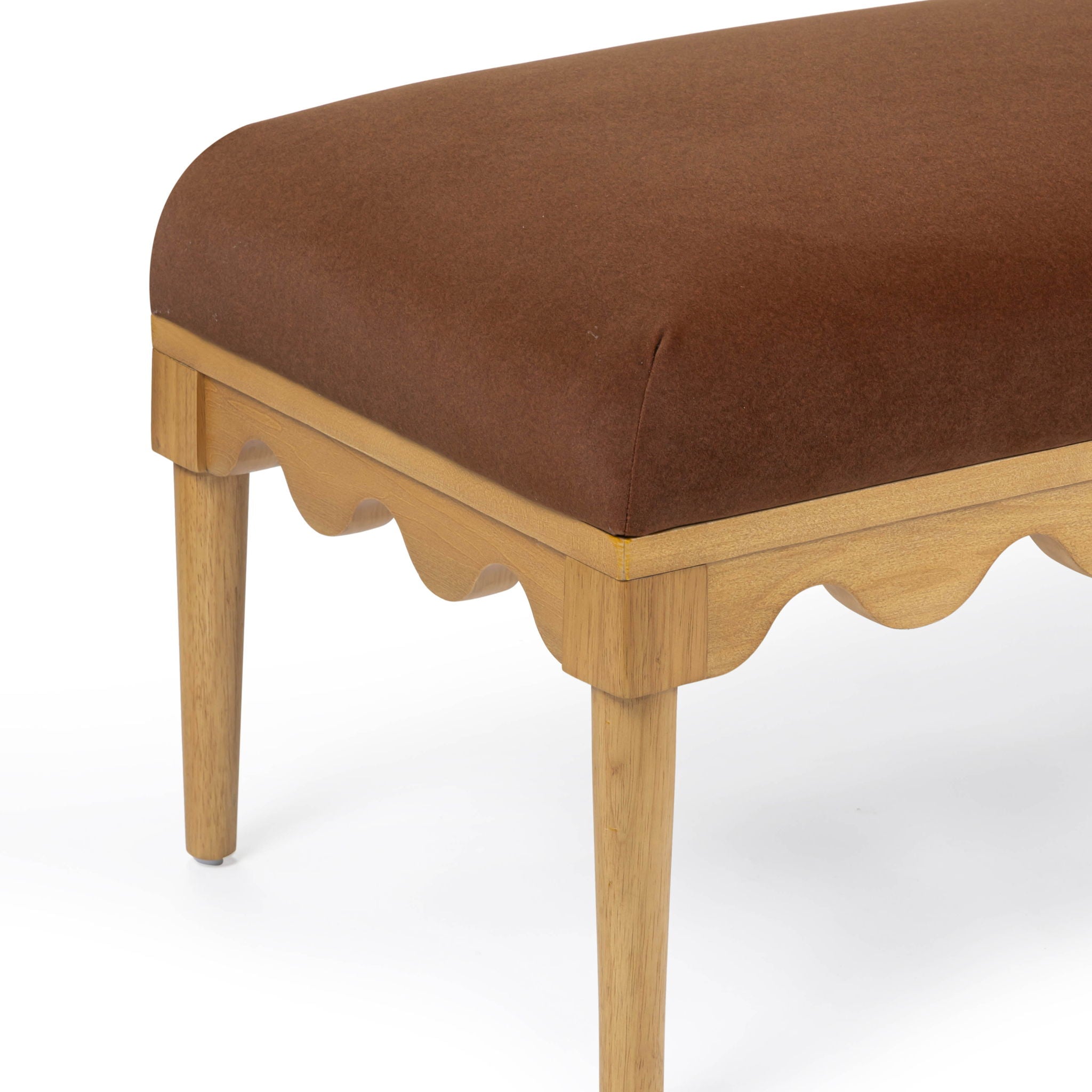 Oodle - Vegan Mohair Bench, Natural Ash Legs - Urban Living Furniture (Los Angeles, CA)