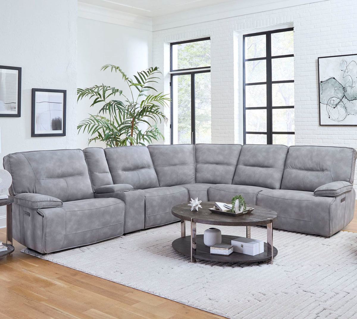 Gladiator - 6 Piece Modular Power Reclining Sectional