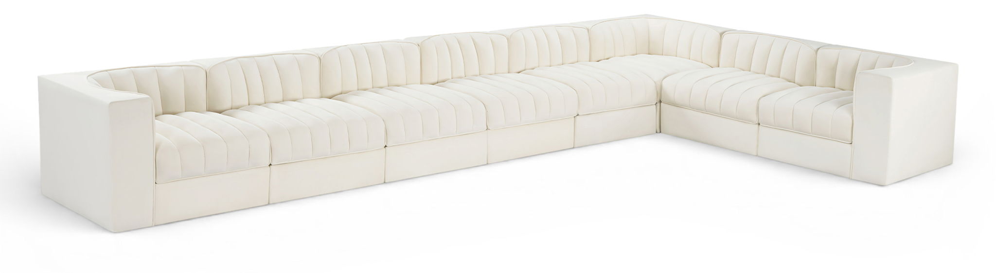 Rummi - Velvet Performance Fabric Upholstered 8 Piece Modular Sectional (With 3 Corner Chairs) - Urban Living Furniture (Los Angeles, CA)