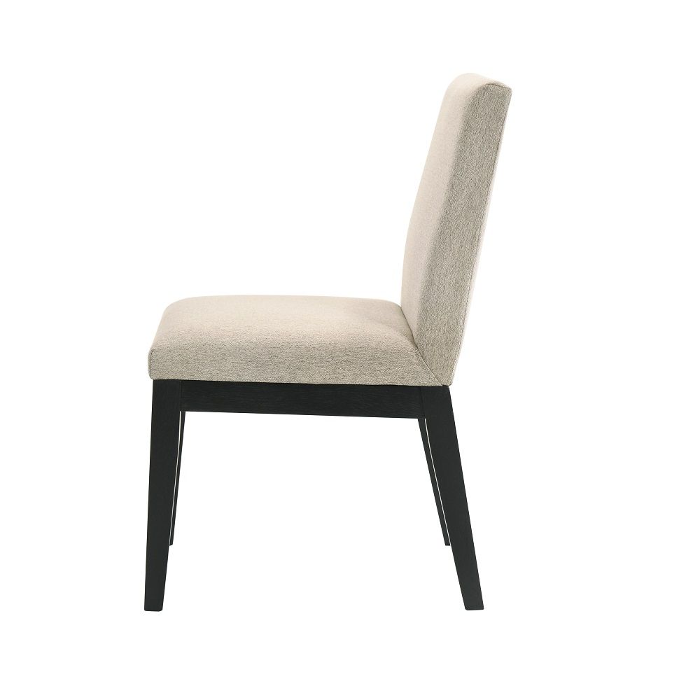 Froja - Side Chair (Set of 2) - Beige Fabric & Black - Urban Living Furniture (Los Angeles, CA)
