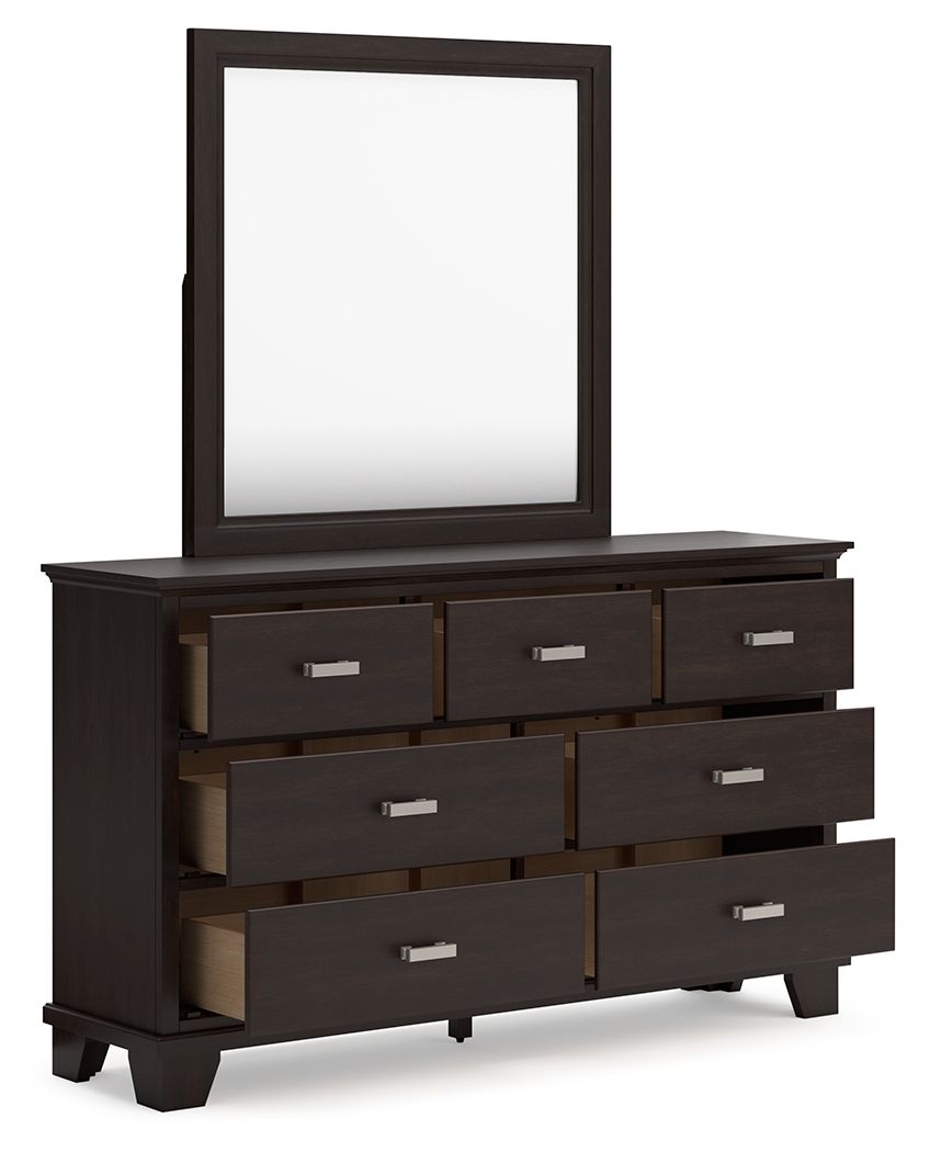 Covetown - Dark Brown - Dresser And Mirror - Urban Living Furniture (Los Angeles, CA)
