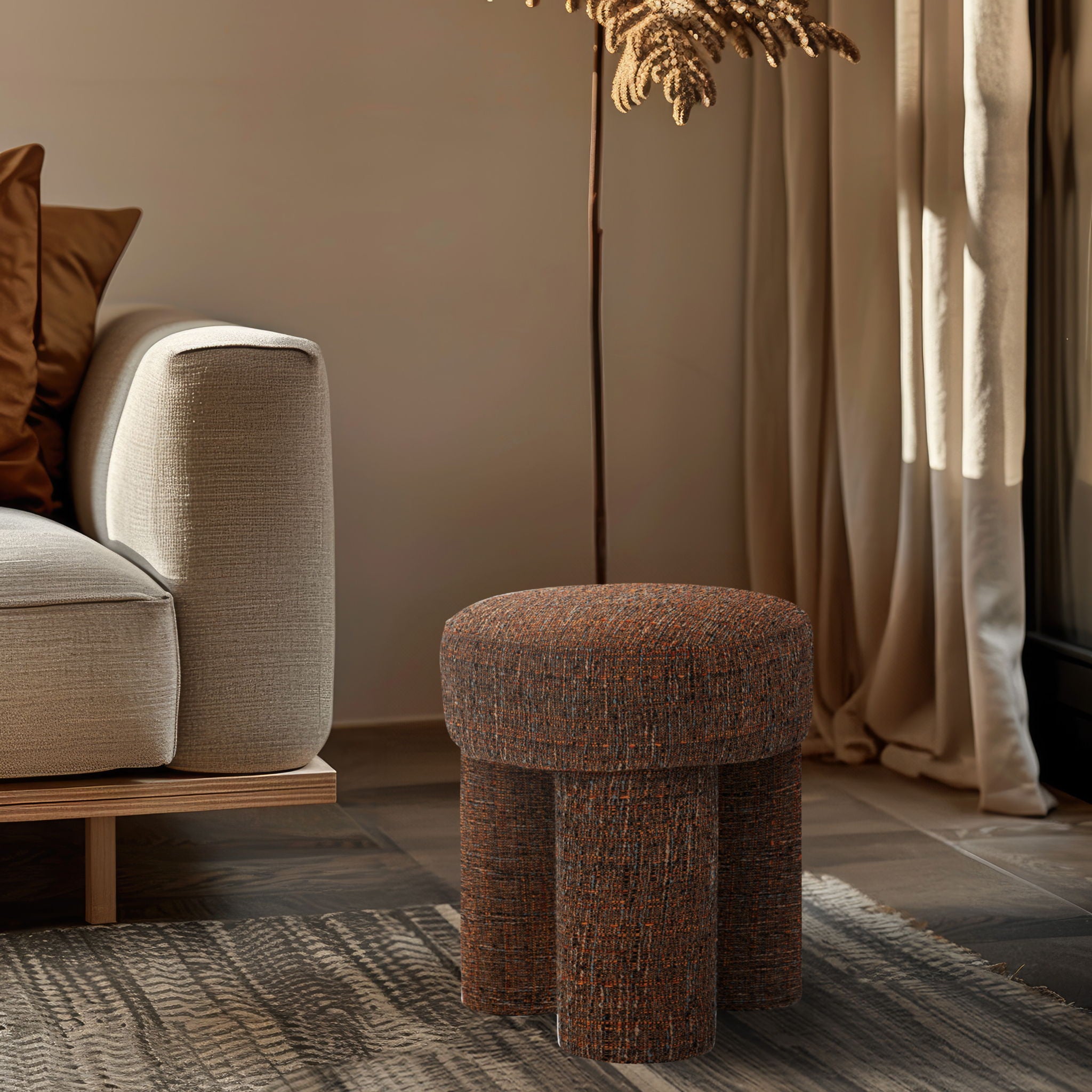 Larson - Ottoman / Stool - Cognac - Urban Living Furniture (Los Angeles, CA)