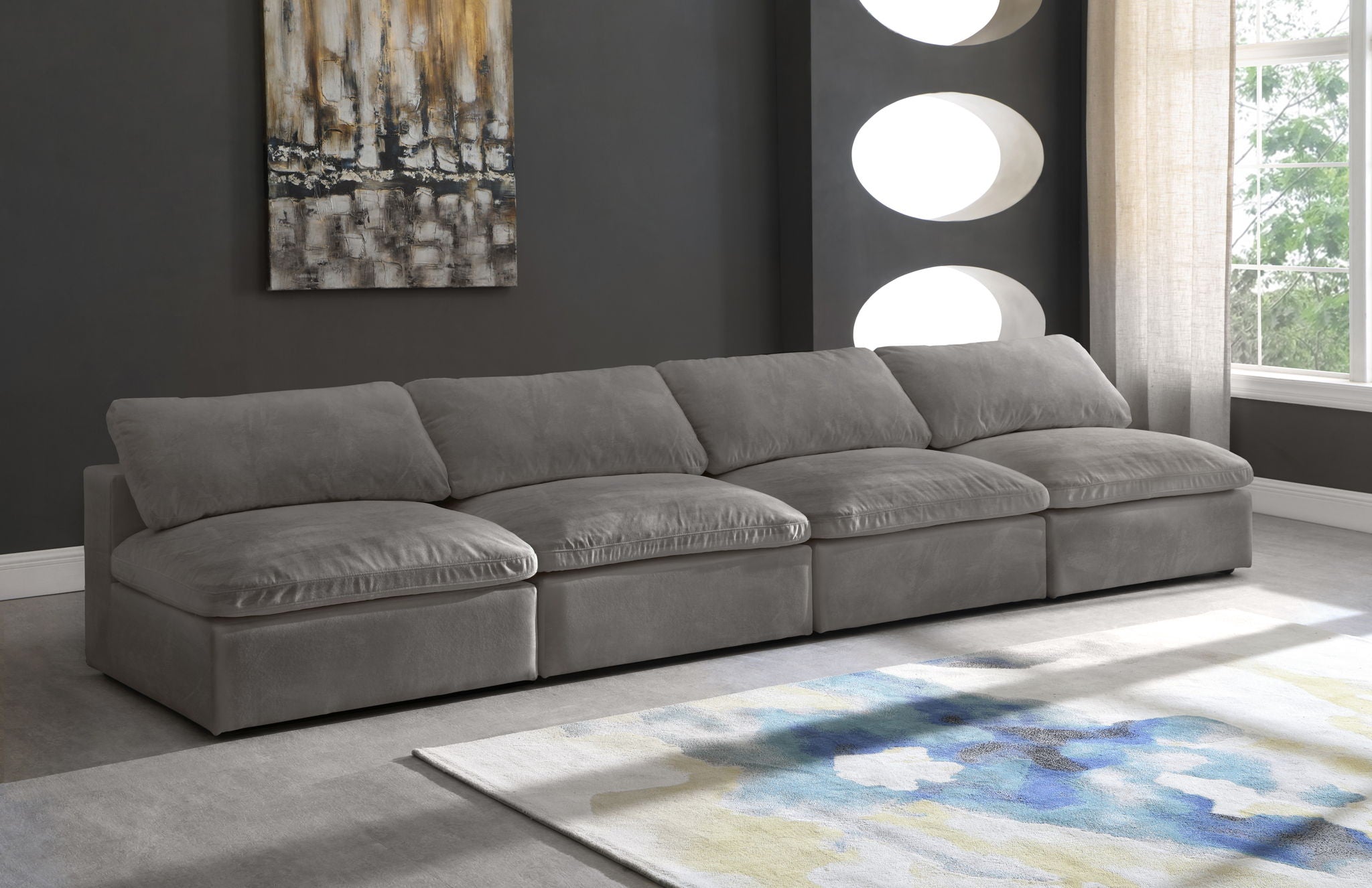 Cozy - Modular Armless 4 Seat Sofa - Urban Living Furniture (Los Angeles, CA)