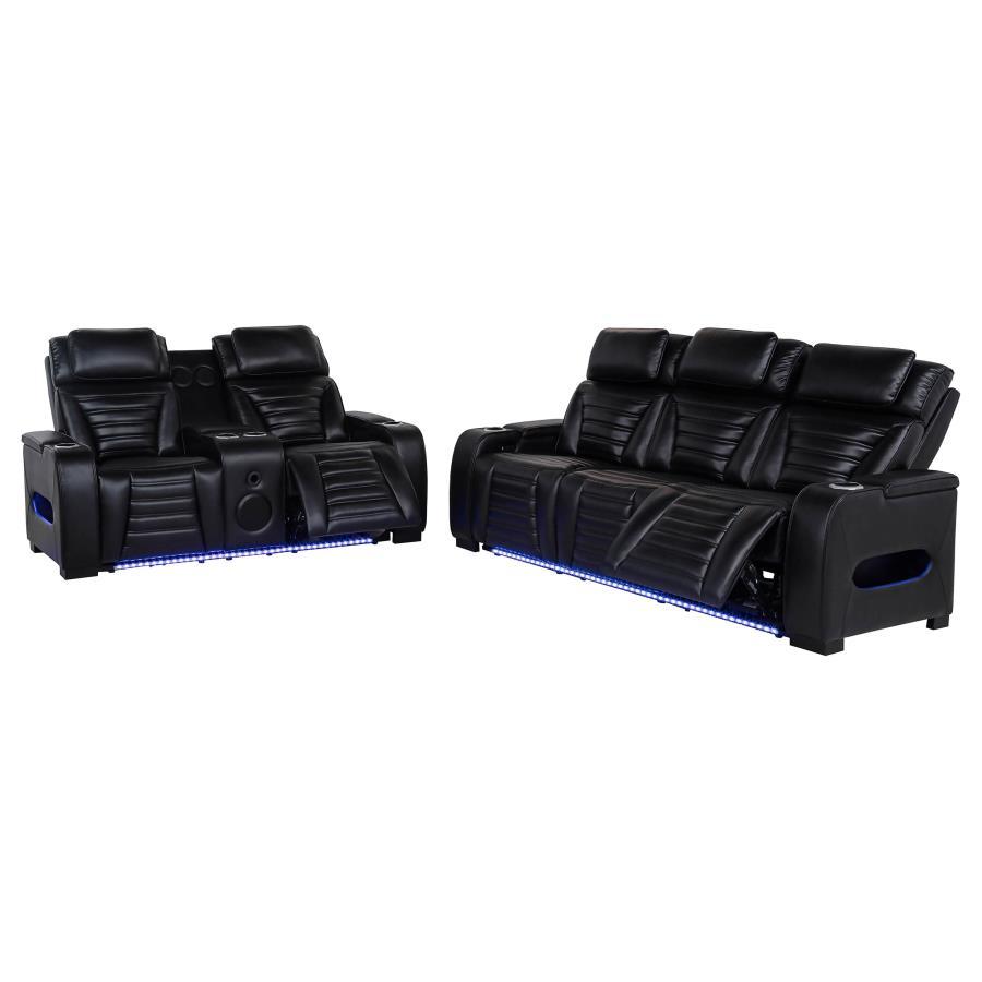 Zuma - Faux Leather Dual Power LED Sofa Set - Urban Living Furniture (Los Angeles, CA)