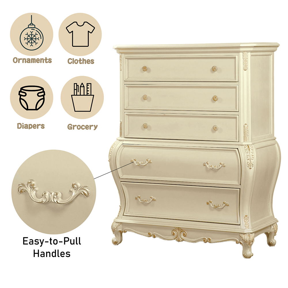 Chantelle - Chest - Pearl White Finish - Urban Living Furniture (Los Angeles, CA)