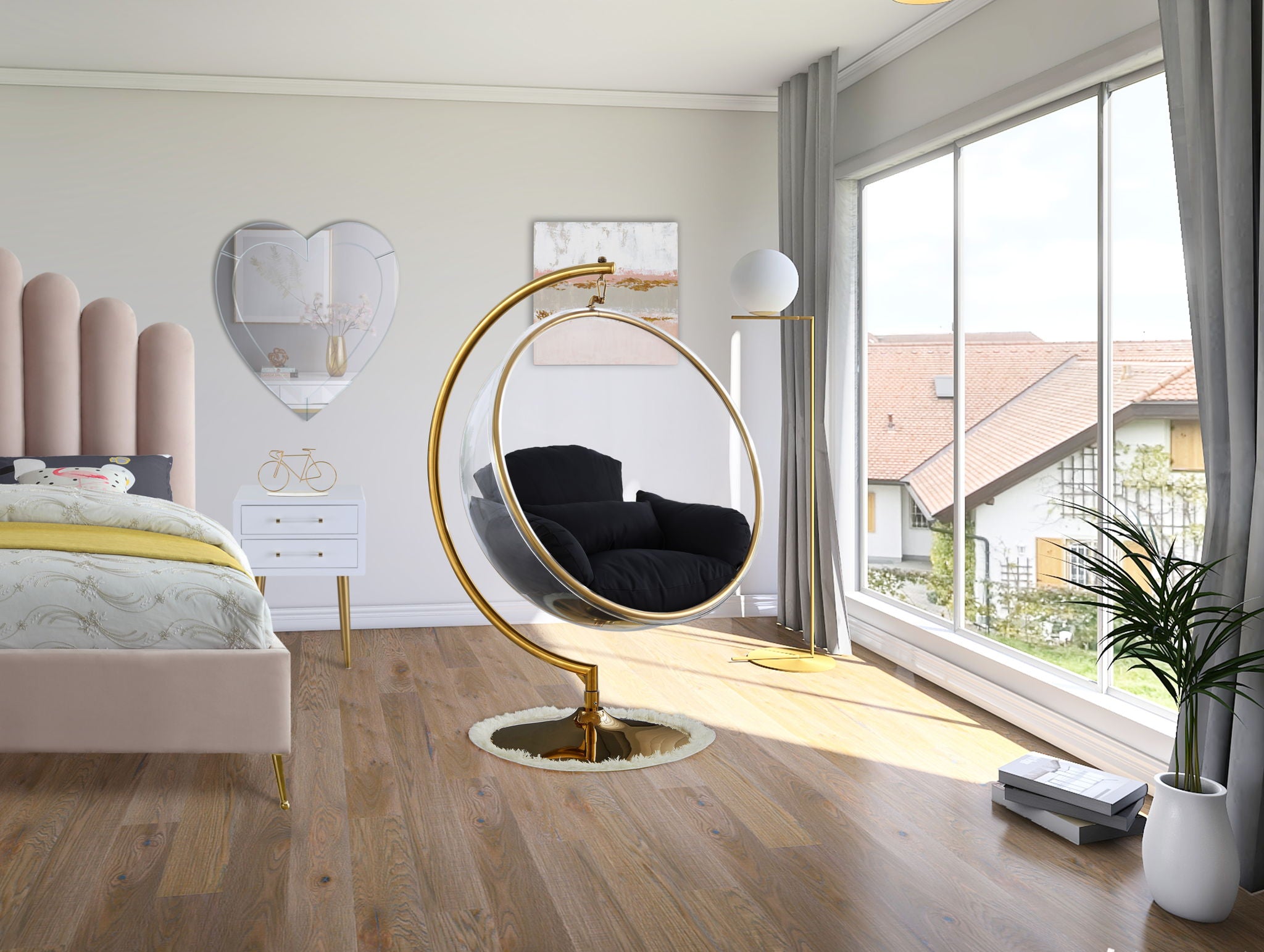 Luna - Swing Bubble Accent Chair - Urban Living Furniture (Los Angeles, CA)
