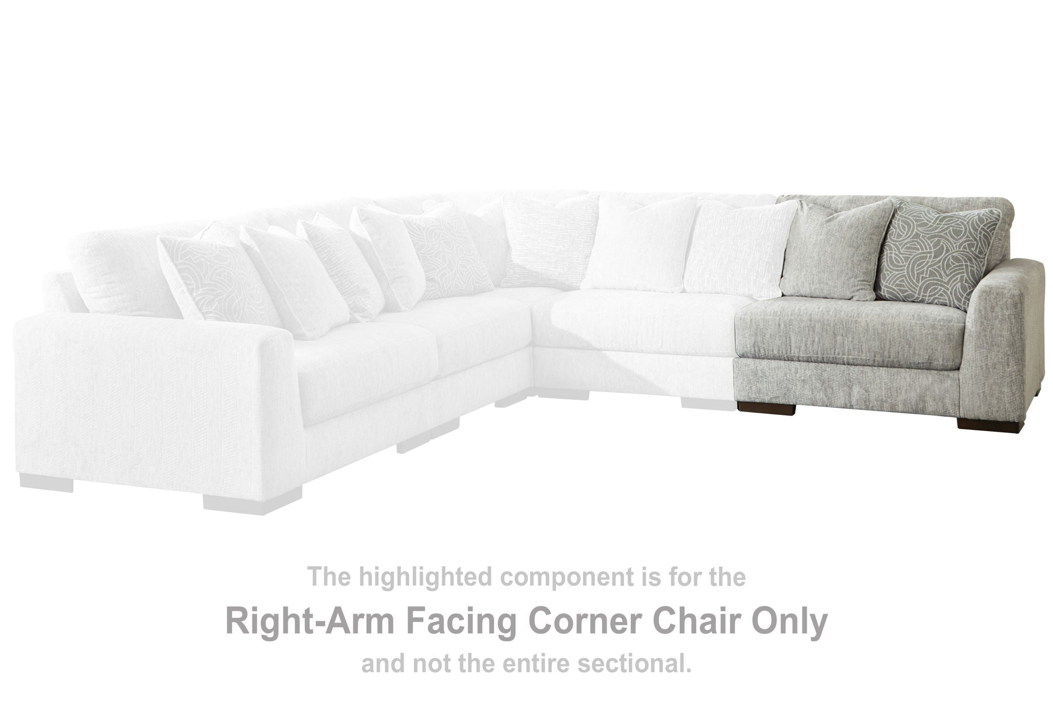 Regent Park - Pewter - RAF Corner Chair - Urban Living Furniture (Los Angeles, CA)
