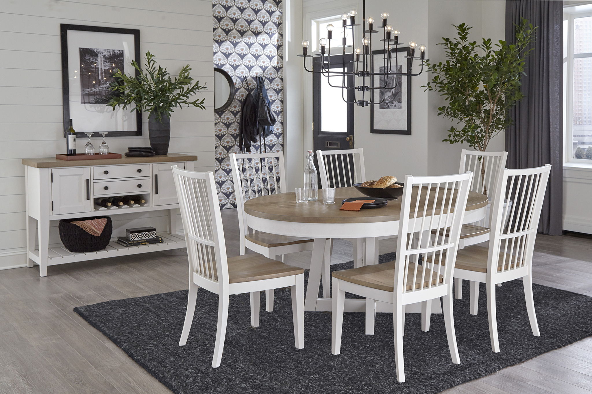 Americana Modern Dining - Spindle Back Dining Chair (Set of 2) - Cotton - Urban Living Furniture (Los Angeles, CA)