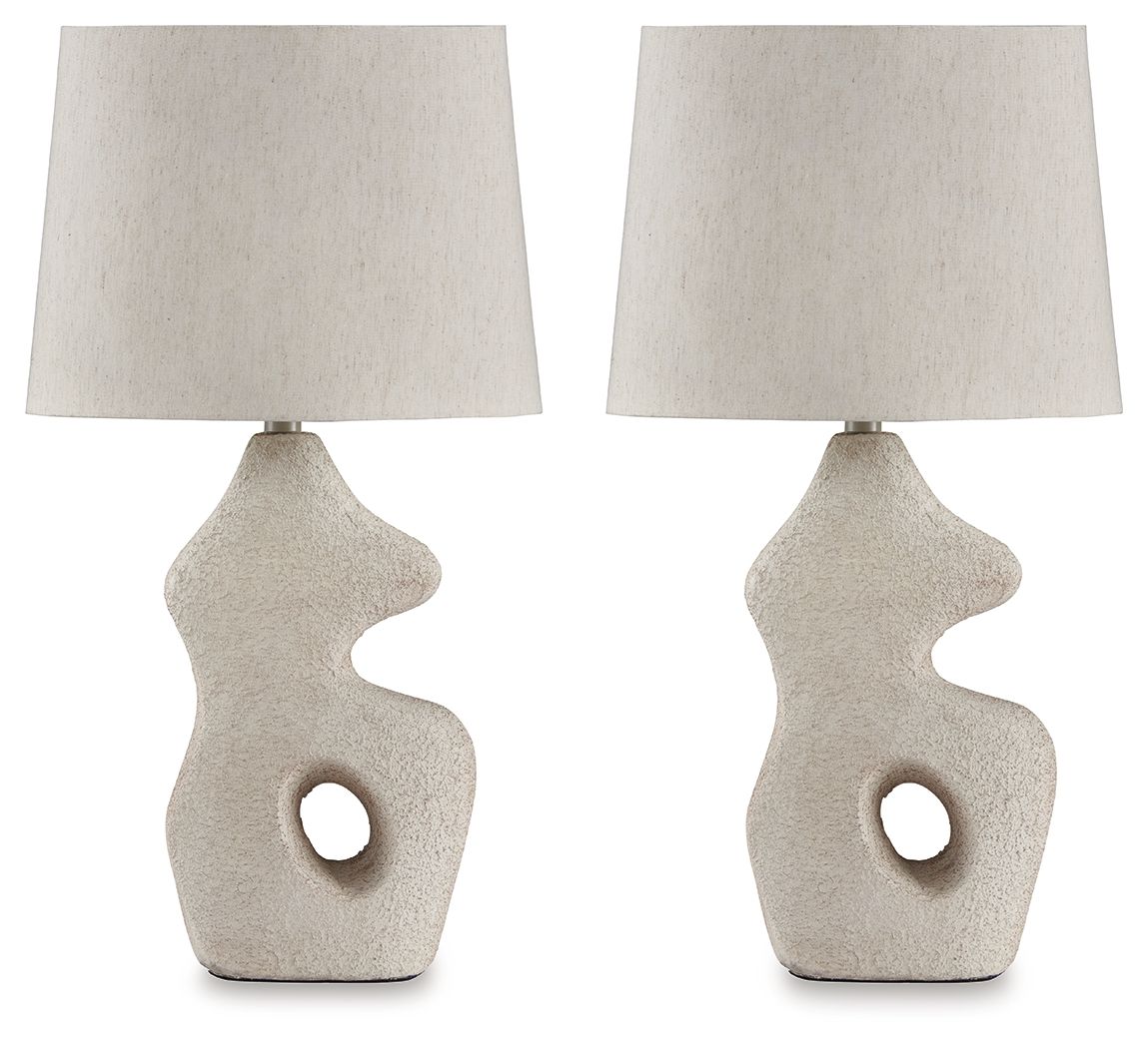 Chadrich - Antique Beige - Paper Table Lamp (Set of 2) - Urban Living Furniture (Los Angeles, CA)