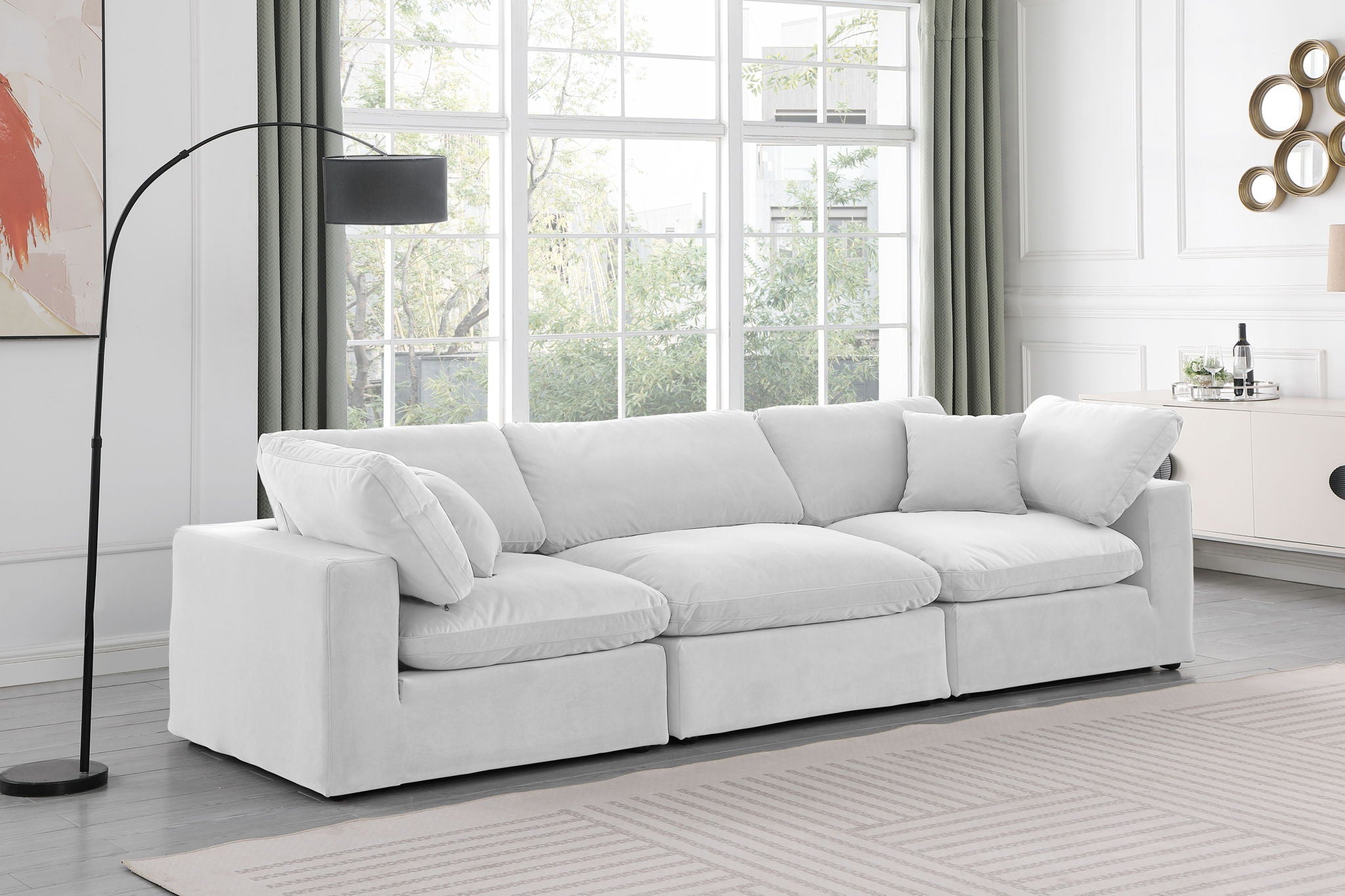 Comfy - Velvet Modular Sofa 3 Seats - Urban Living Furniture (Los Angeles, CA)