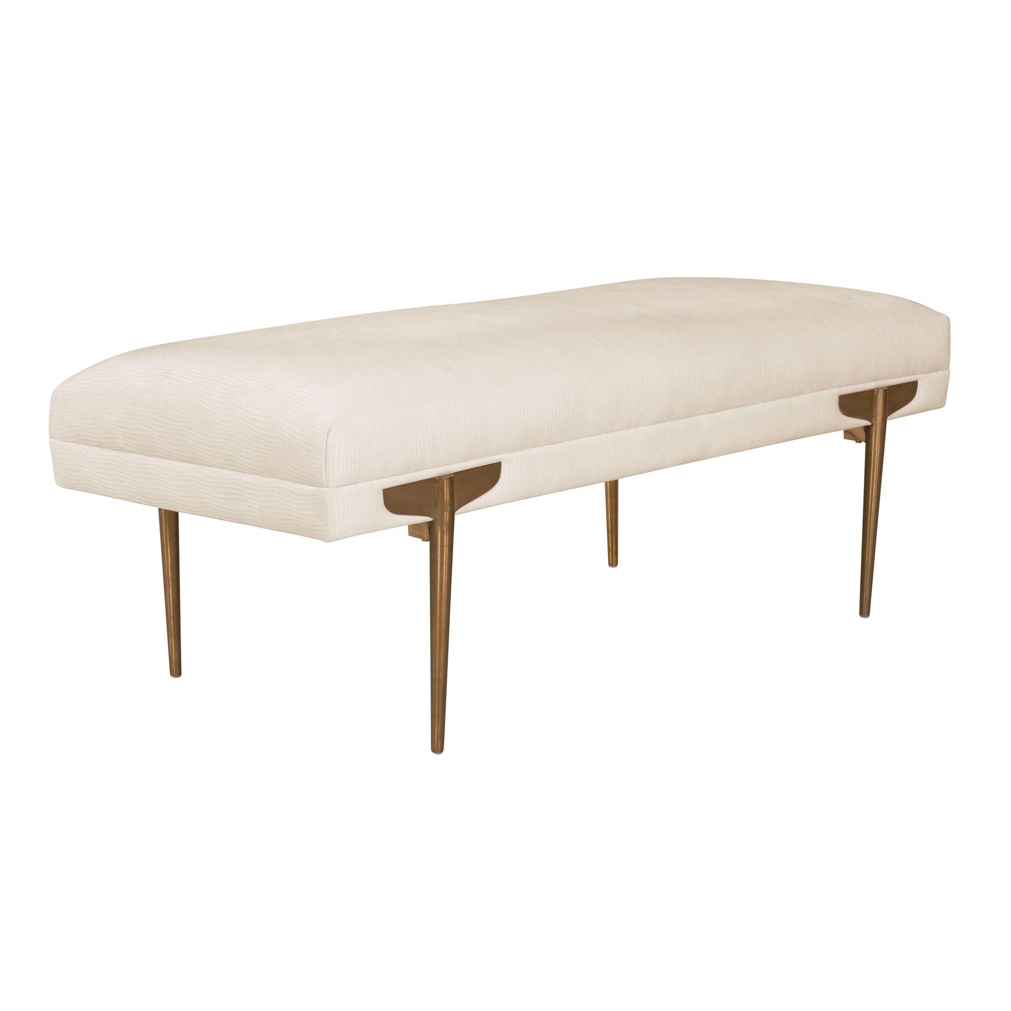 Brno - Waived Velvet Bench - Urban Living Furniture (Los Angeles, CA)