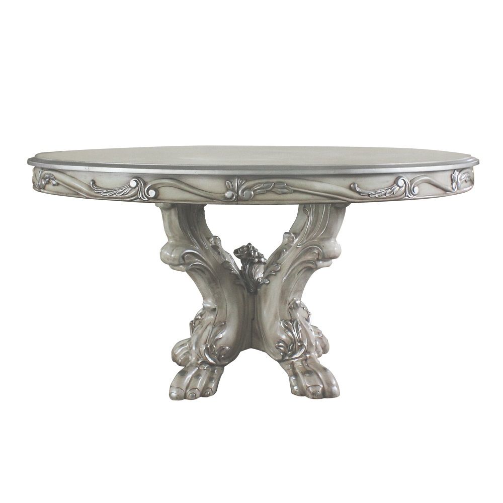 Dresden - Round Pedestal Dining Table - Vintage Bone White - Urban Living Furniture (Los Angeles, CA)