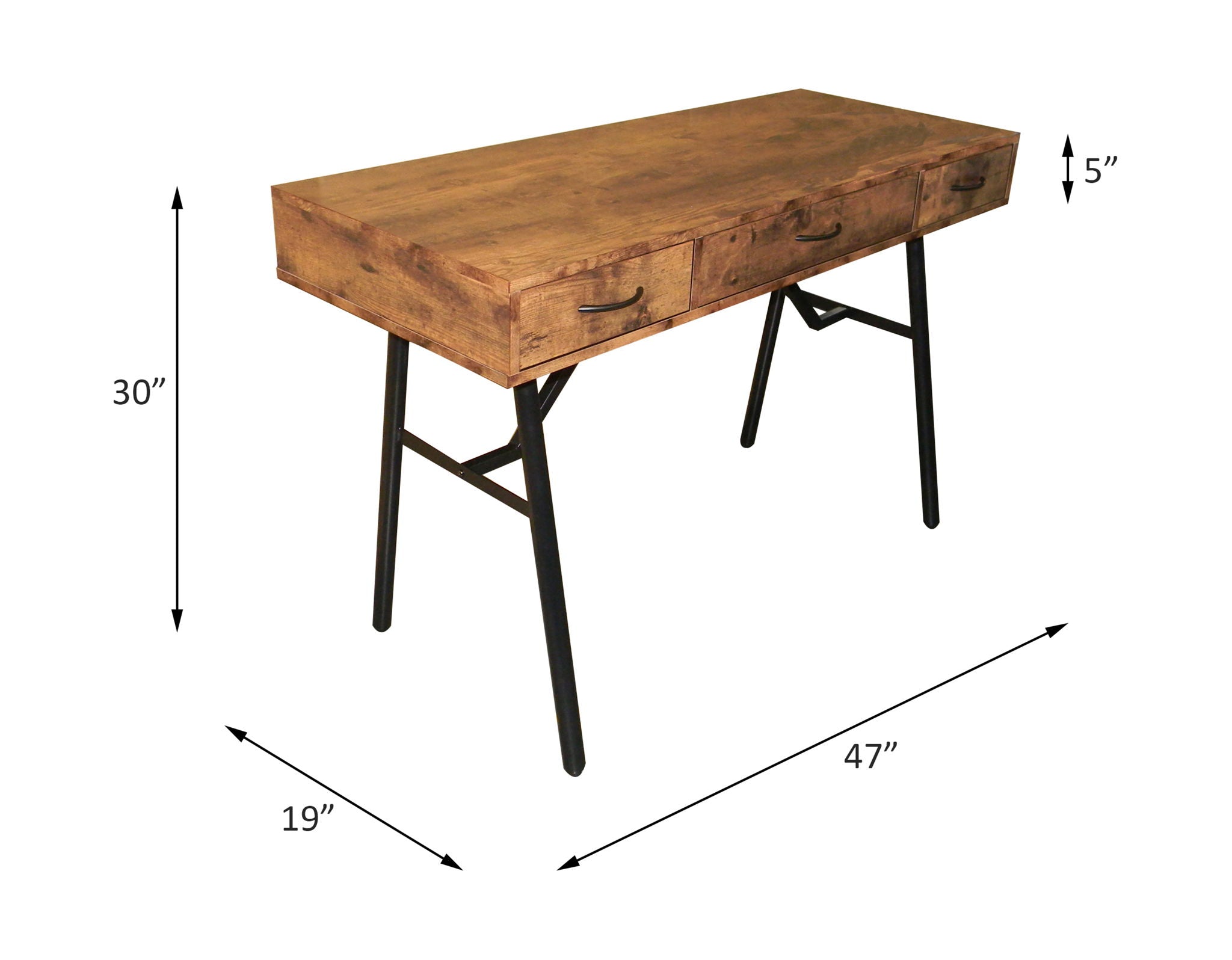 Jalia - Writing Desk - Rustic Oak & Black - Urban Living Furniture (Los Angeles, CA)