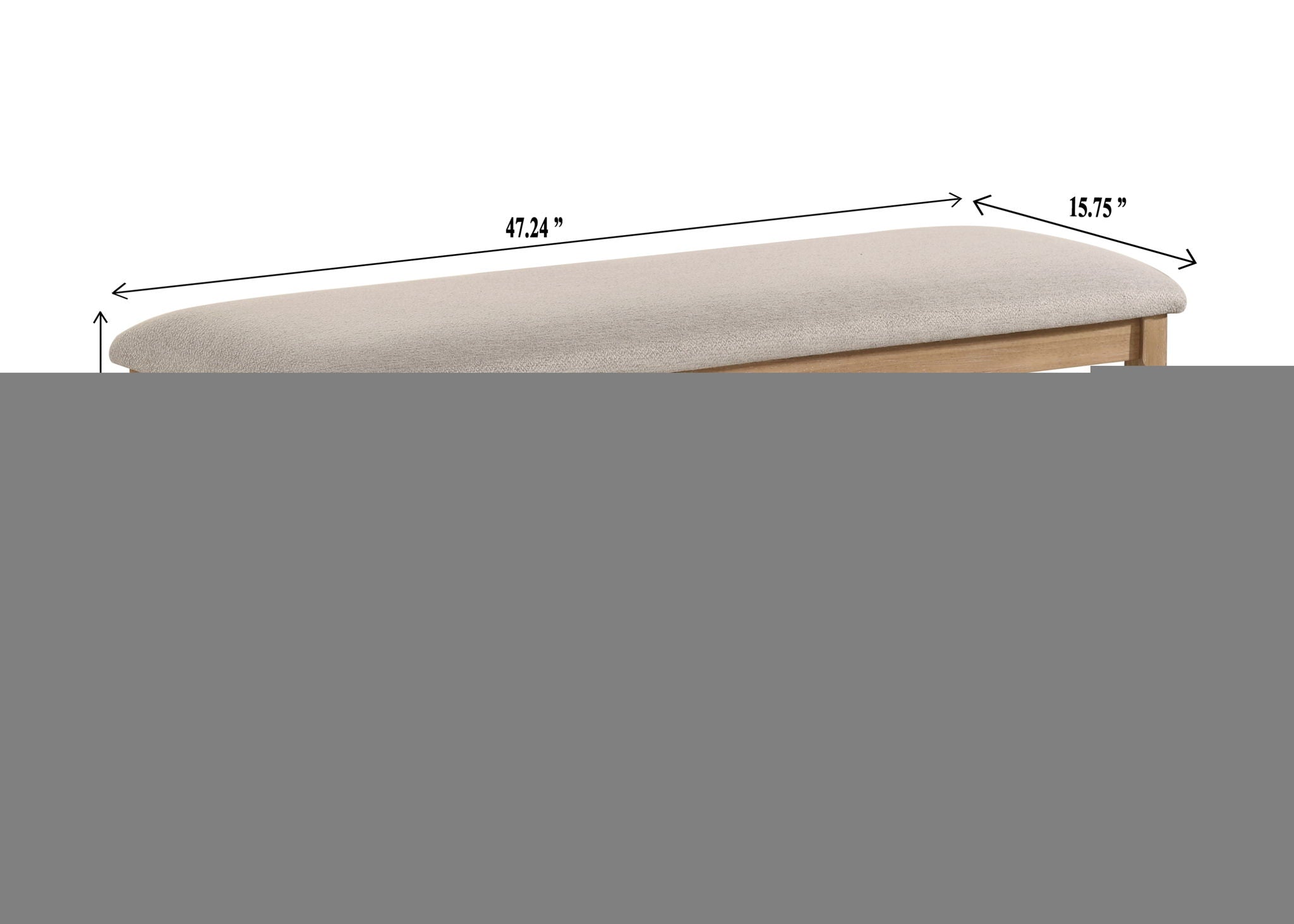 Arden - Bench - Light Brown / Gray - Urban Living Furniture (Los Angeles, CA)