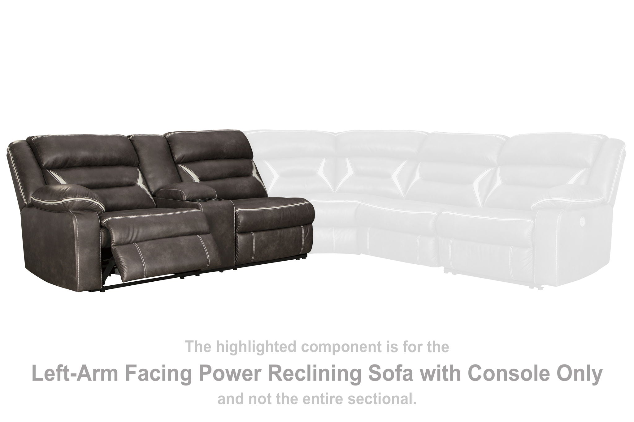 Kincord - Midnight - Laf Rec Power Sofa W/Console - Urban Living Furniture (Los Angeles, CA)
