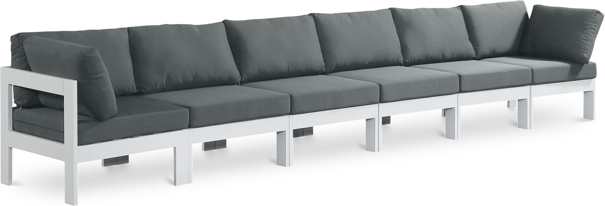 Nizuc - Outdoor Patio 6 Seat Modular Sofa With White Frame - Urban Living Furniture (Los Angeles, CA)