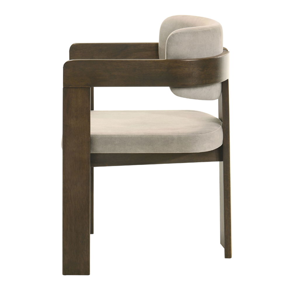 Destin - Side Chair - Light Gray Fabric & Walnut - Urban Living Furniture (Los Angeles, CA)
