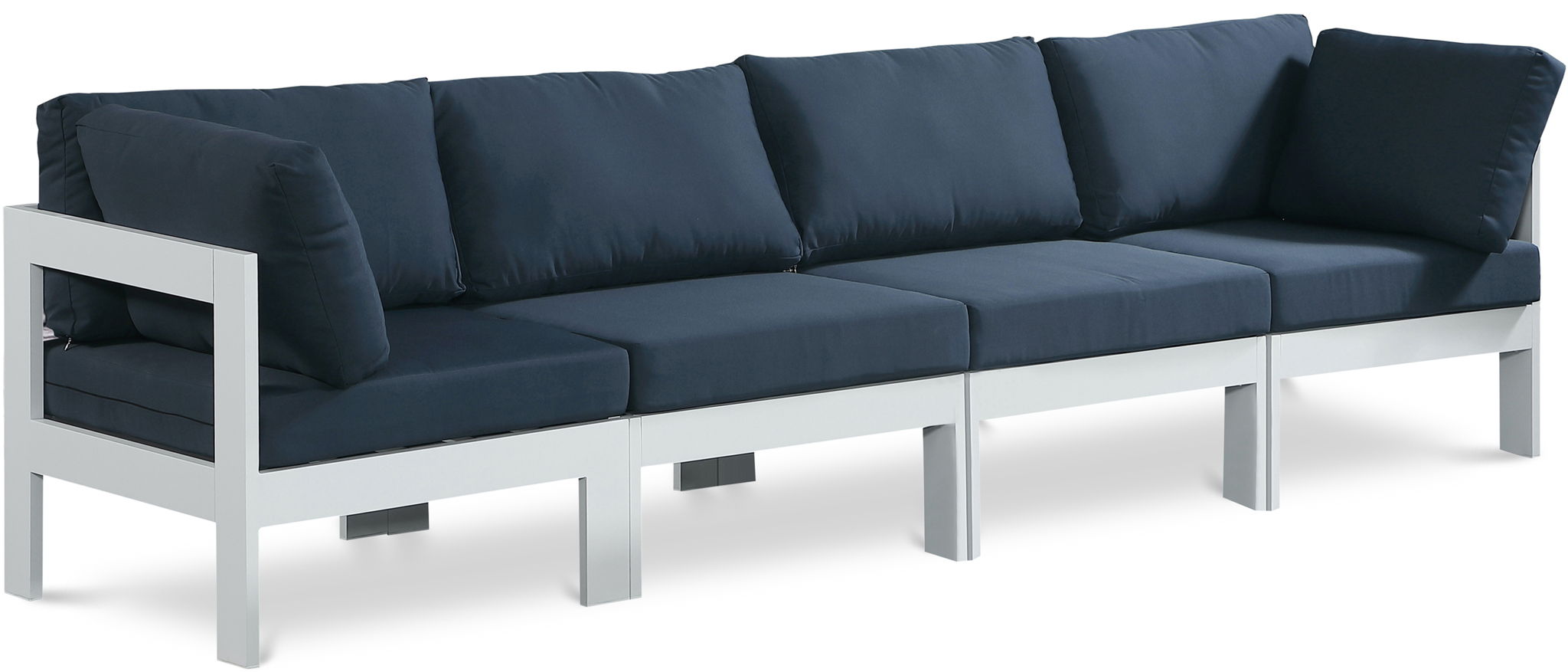 Nizuc - Outdoor Patio 4 Seat Modular Sofa With White Frame - Urban Living Furniture (Los Angeles, CA)