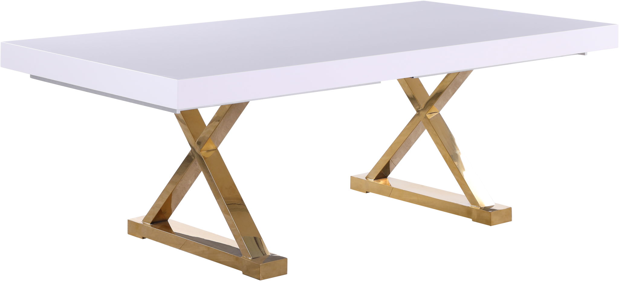 Excel - Extendable Dining Table with Gold Base - Urban Living Furniture (Los Angeles, CA)