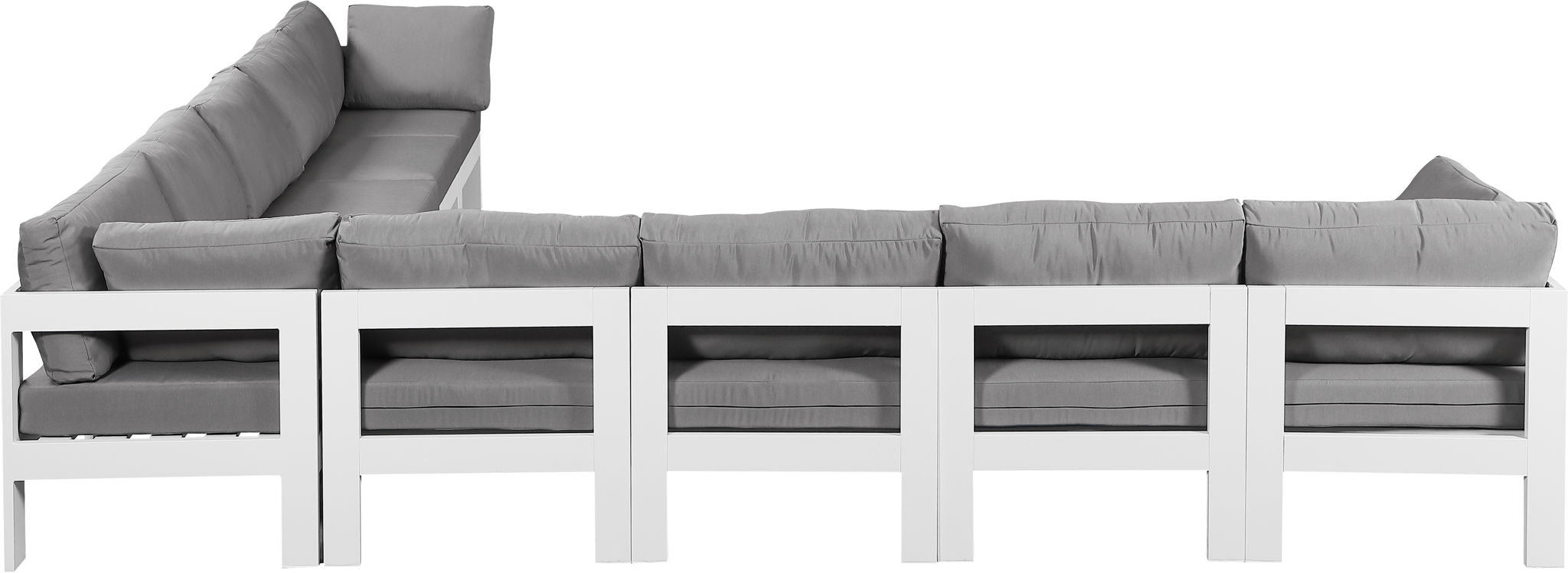 Nizuc - Outdoor Patio 9 Piece Modular Sectional With White Frame - Urban Living Furniture (Los Angeles, CA)