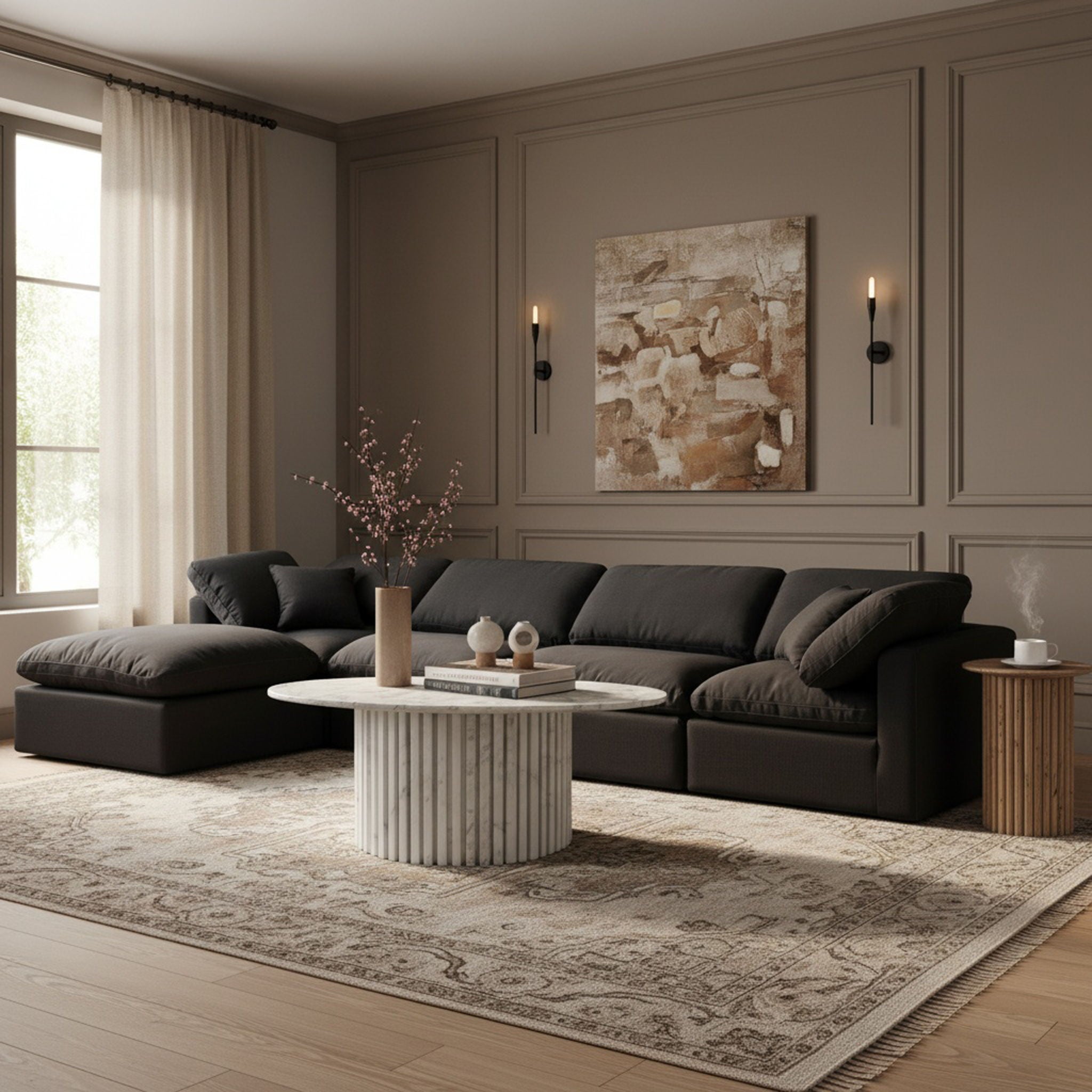 Indulge - Linen 5 Piece Modular Sectional With Chaise - Urban Living Furniture (Los Angeles, CA)
